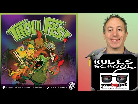 YouTube video - How to play Troll Fest (rules school) with the game boy geek 