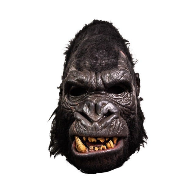 Gorilla mask, realistic gorilla face. front view.