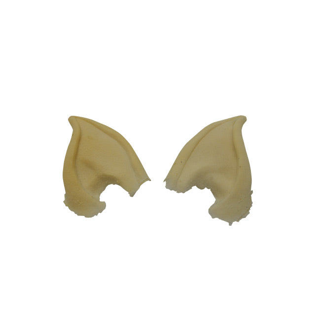 Left and right foam latex ear appliances. Pointed ears.