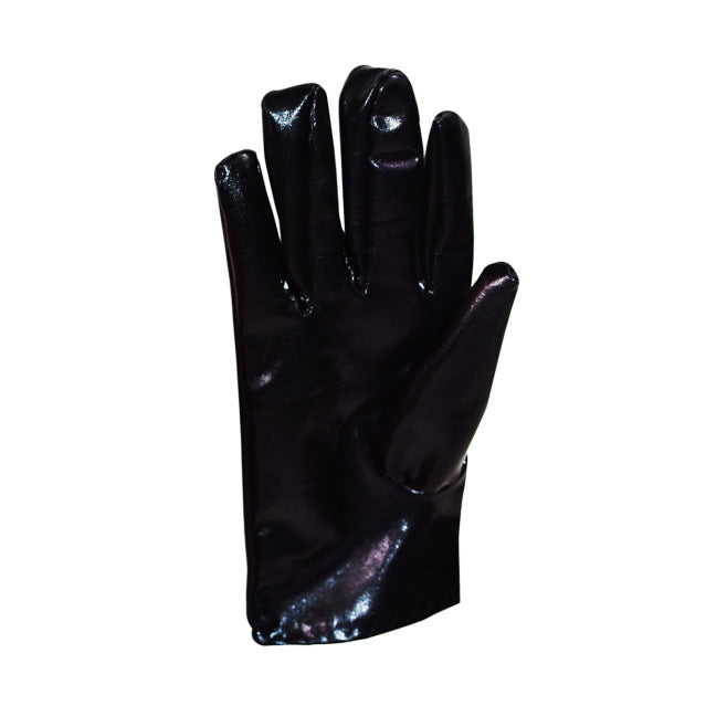 shiny black glove, right hand