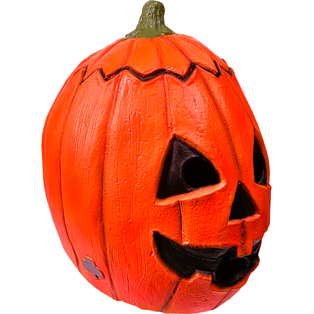 Jack-o'-lantern with a carved face on a white background
