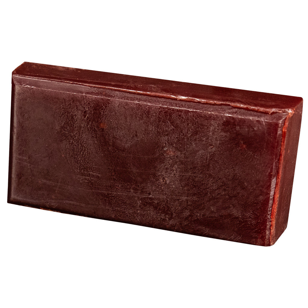 Dark red rectangular bar of soap