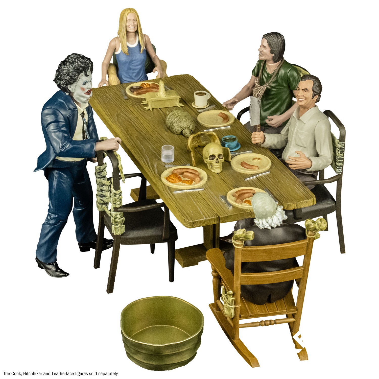 テキサスチェーンソーFAMILY DINNER PLAYSET ホラーフィギュア The Texas Chainsaw Massacre (1974) - Dinner Scene Playset – Trick