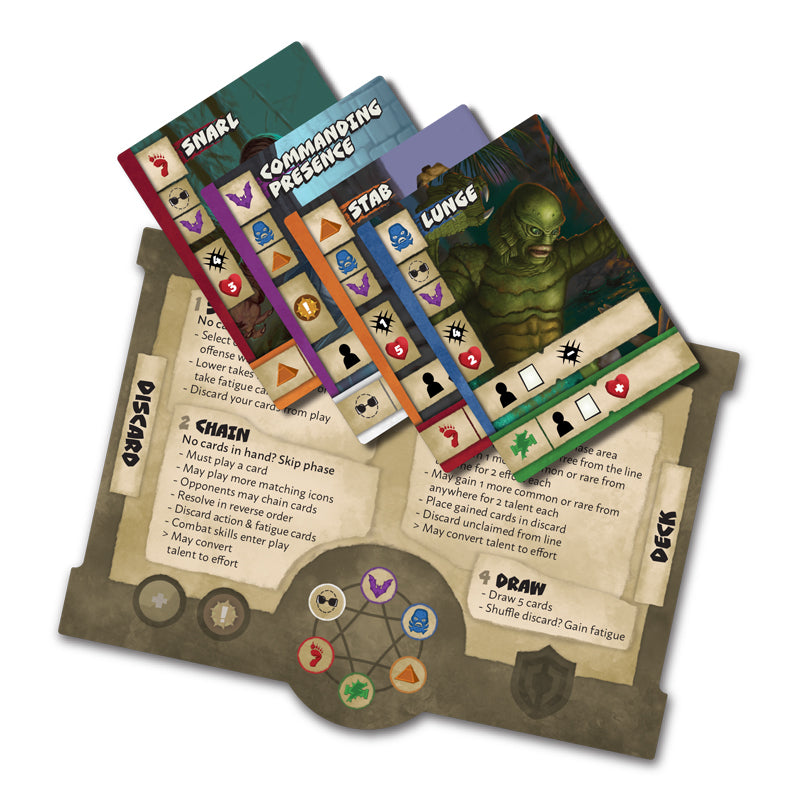 game board and action cards