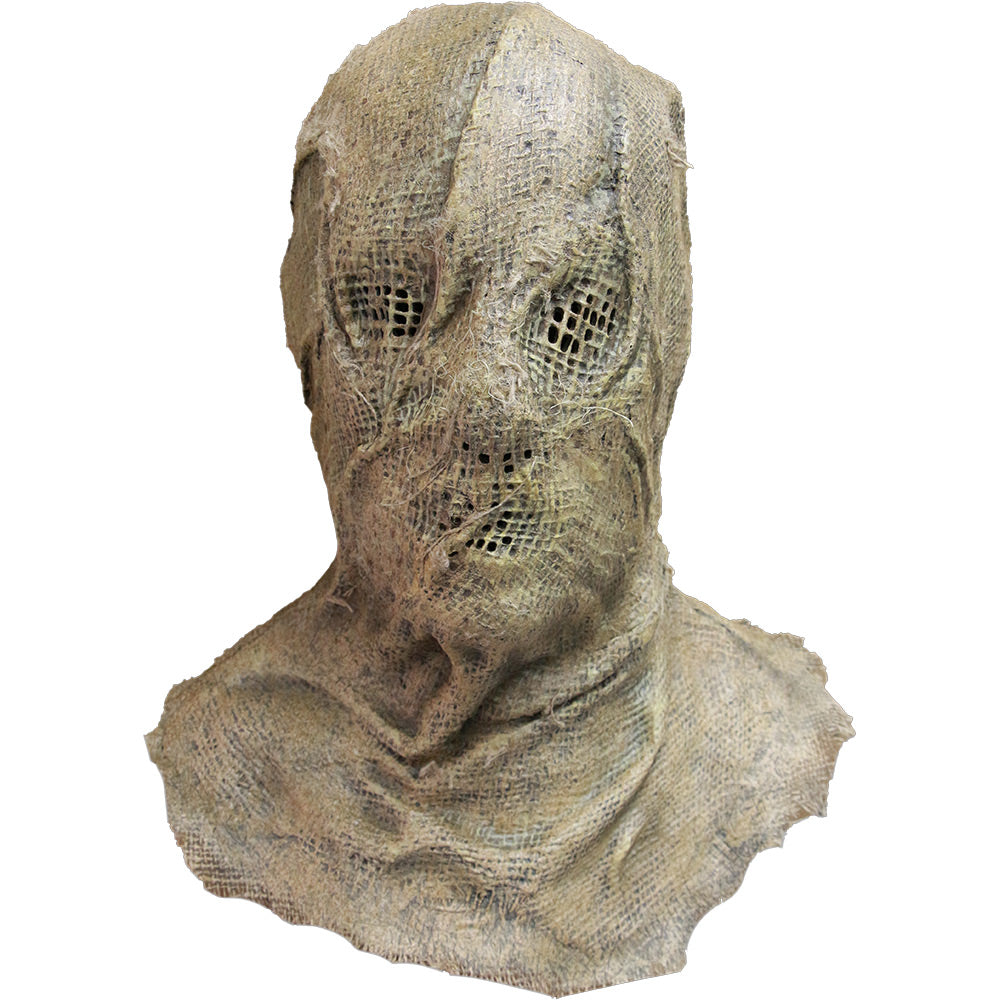 Mask, head and neck.  form of human face appears to be covered in gauze