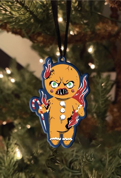 Holiday Horrors - Krampus - Gingerbread Man Metal Ornament – Trick