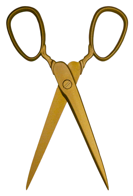 Scissors Prop, large gold scissors, open.